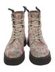 R13 Canvas Floral Print Combat Boots