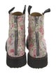 R13 Canvas Floral Print Combat Boots