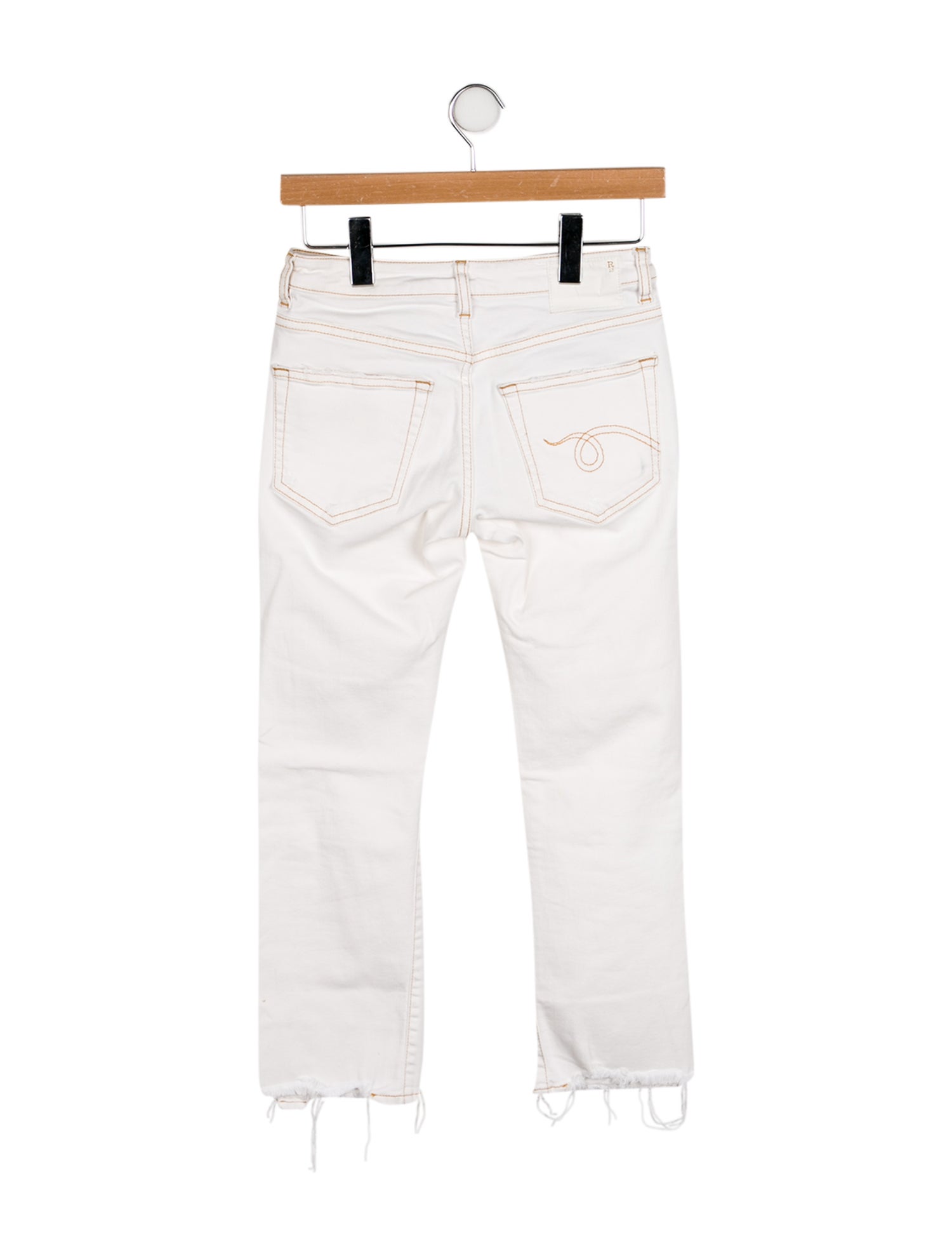 R13 Mid-Rise Straight Leg Jeans
