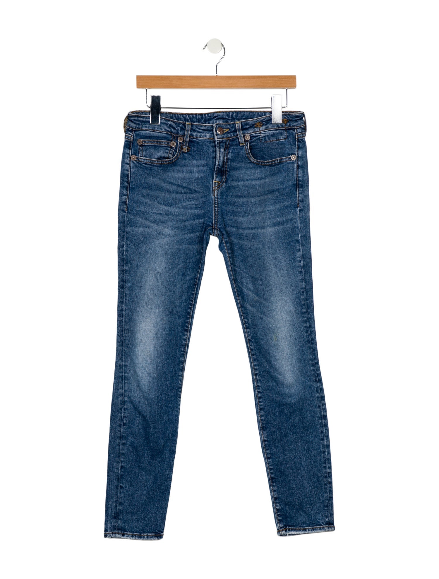 R13 Mid-Rise Skinny Leg Jeans