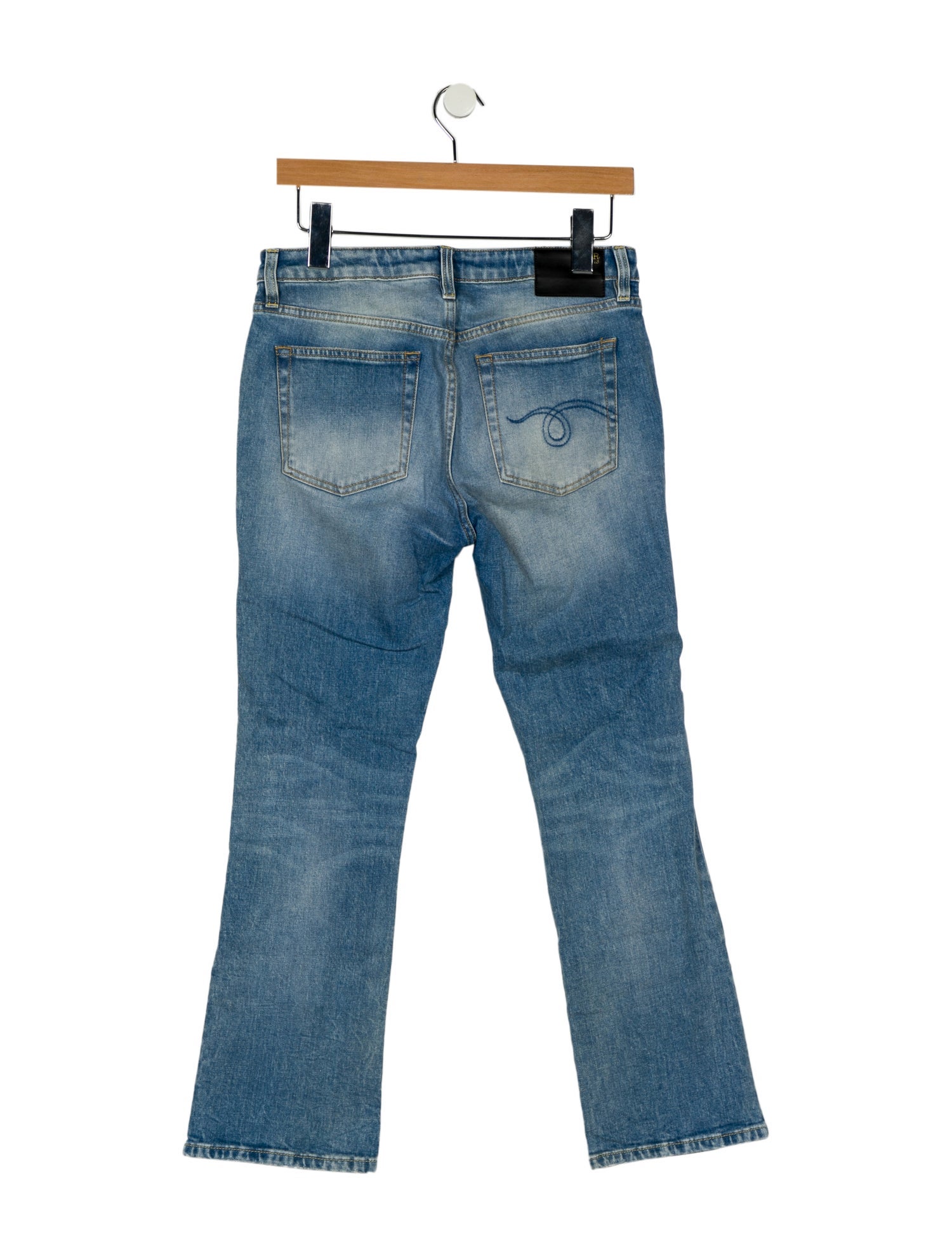 R13 Mid-Rise Straight Leg Jeans