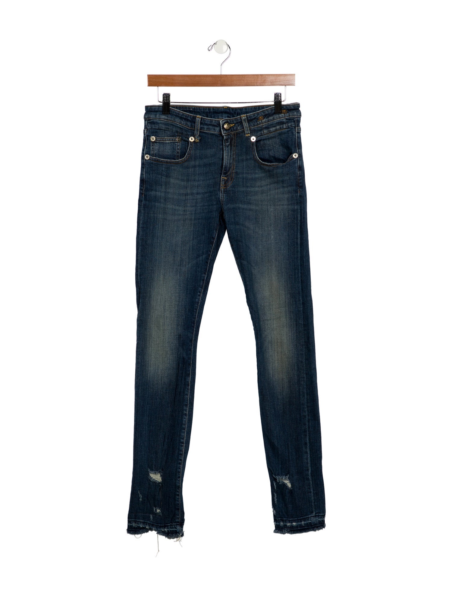 R13 Mid-Rise Skinny Leg Jeans