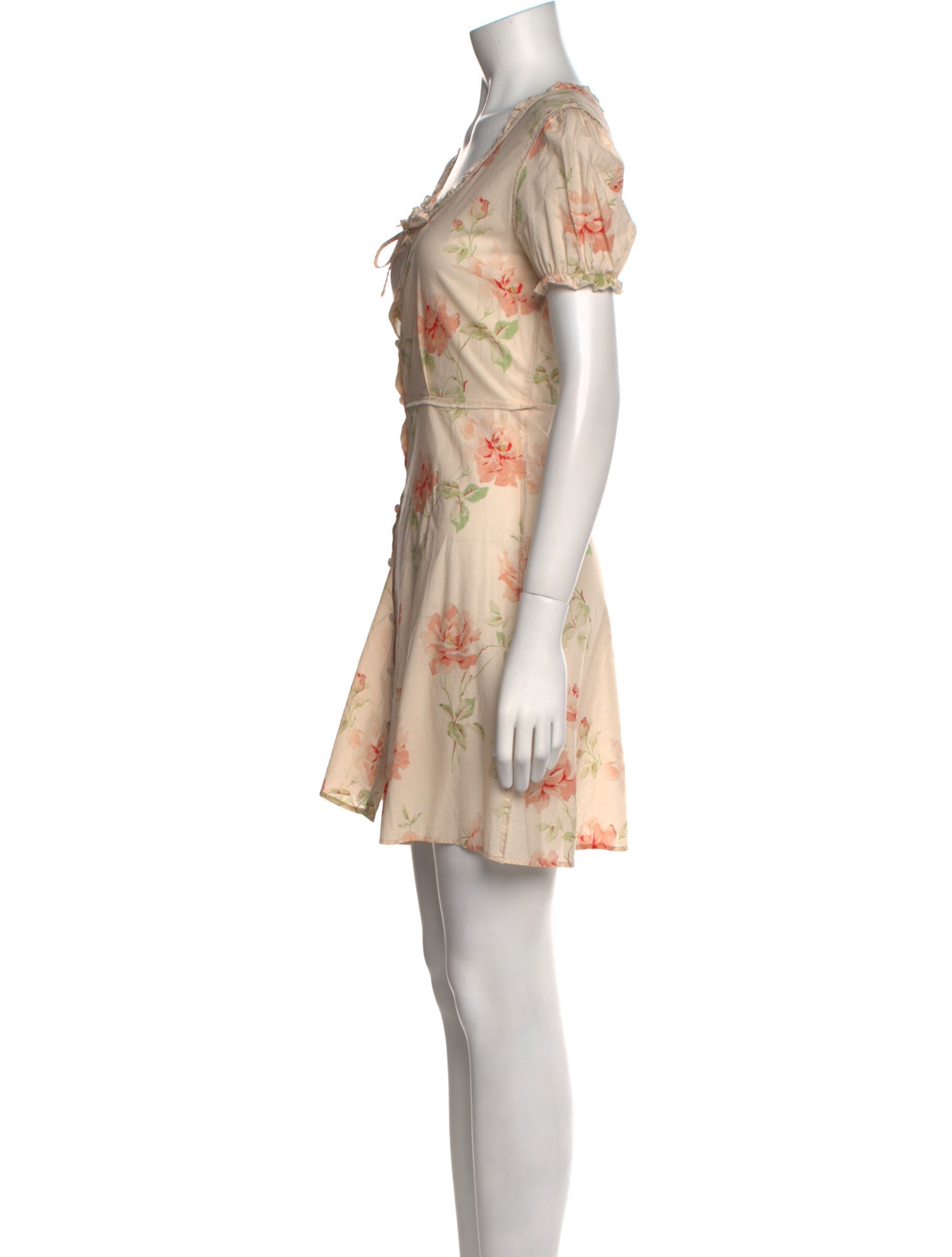 R13 Floral Print Mini Dress