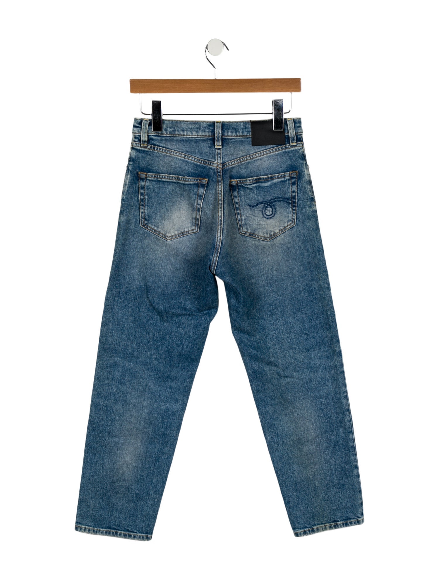 R13 High-Rise Straight Leg Jeans