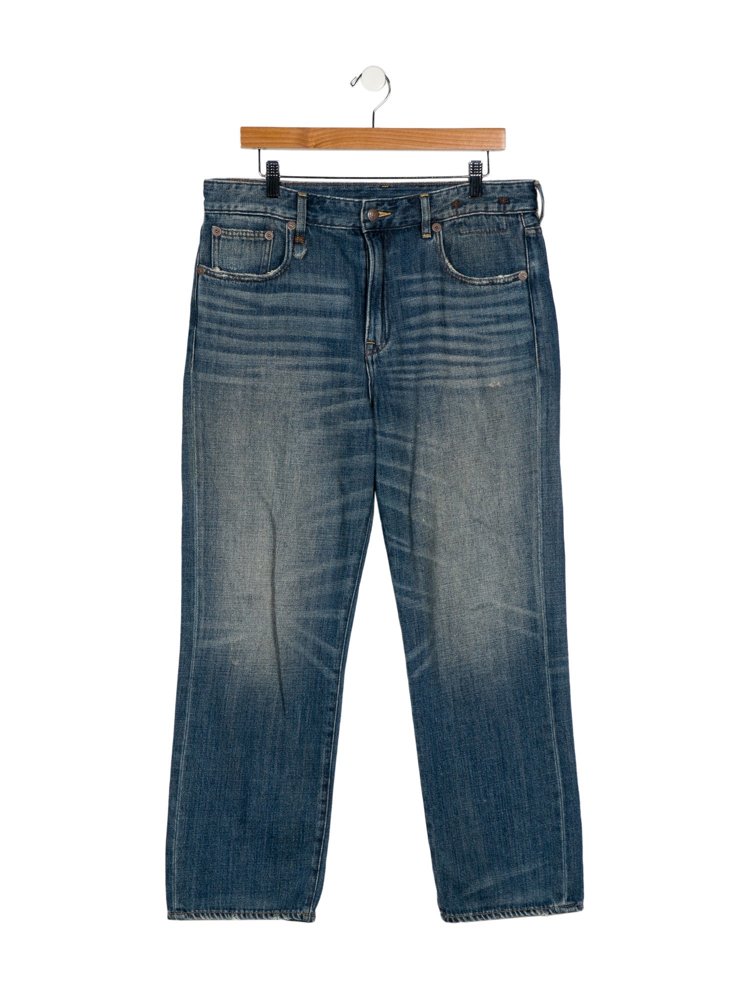 R13 High-Rise Straight Leg Jeans