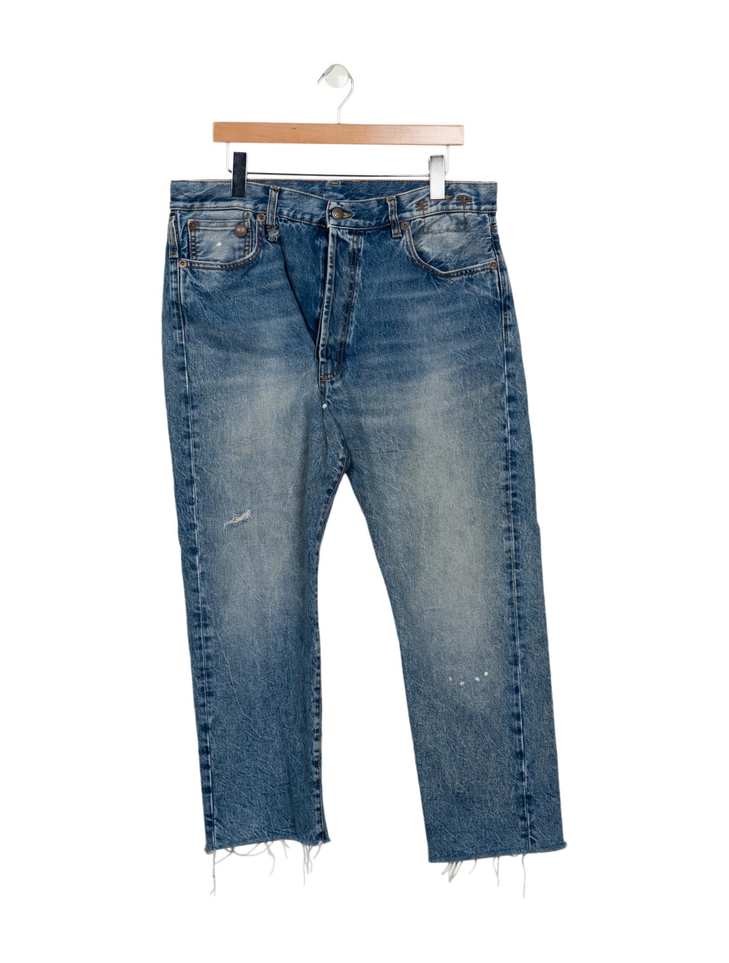 R13 High-Rise Straight Leg Jeans