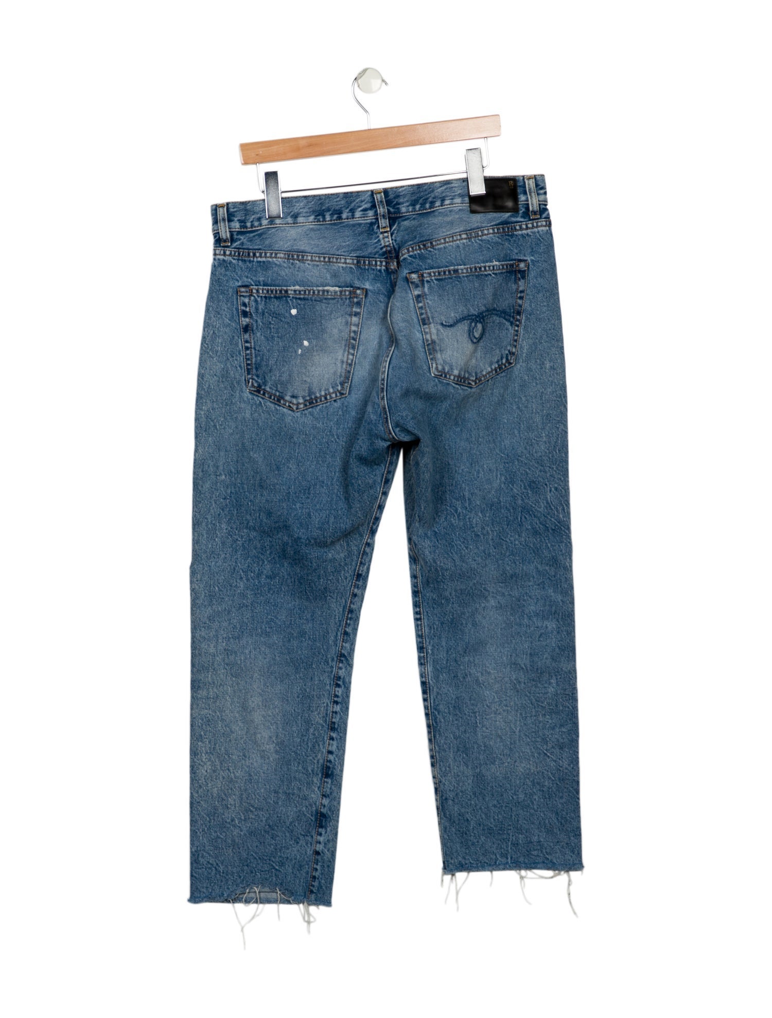 R13 High-Rise Straight Leg Jeans