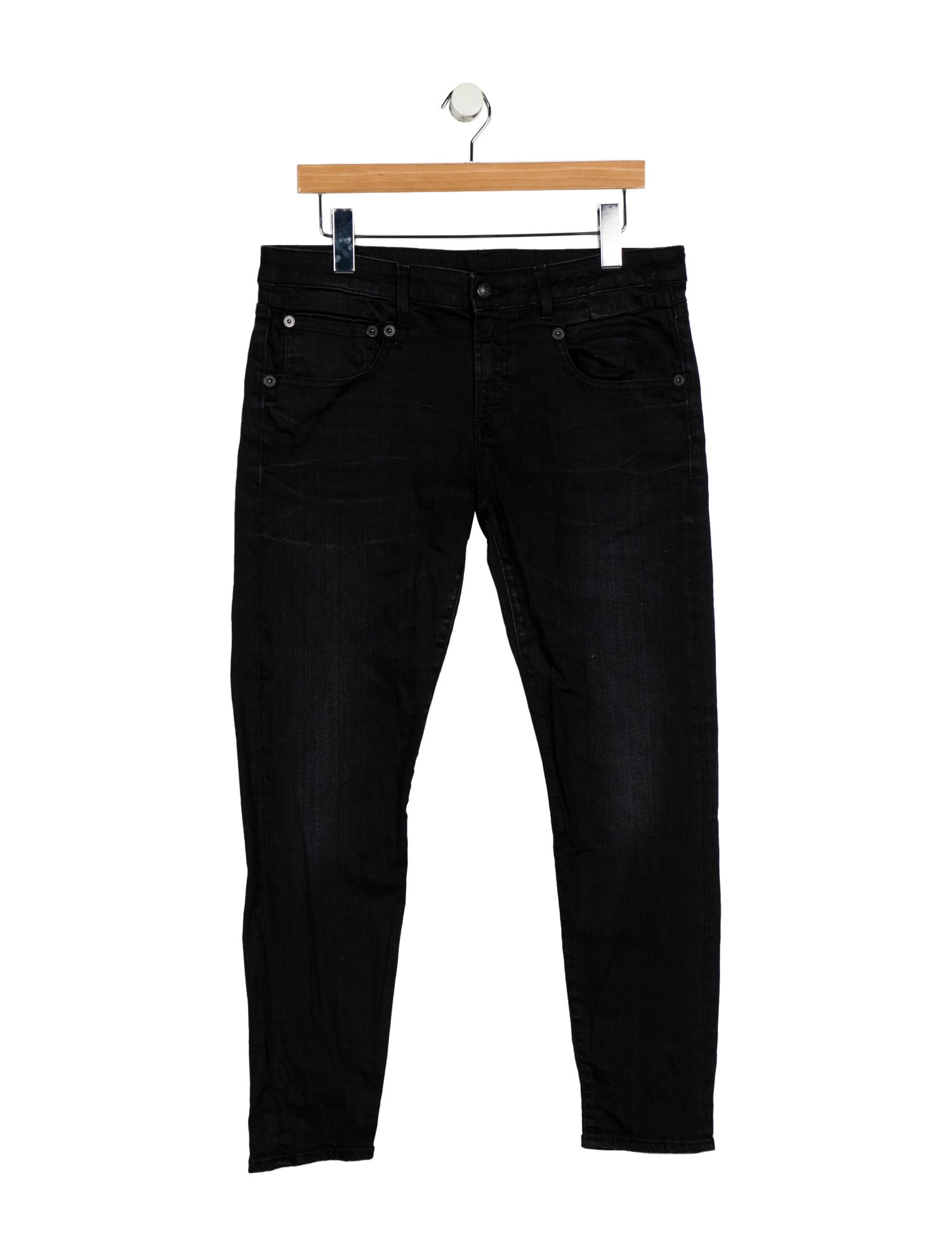 R13 Mid-Rise Straight Leg Jeans