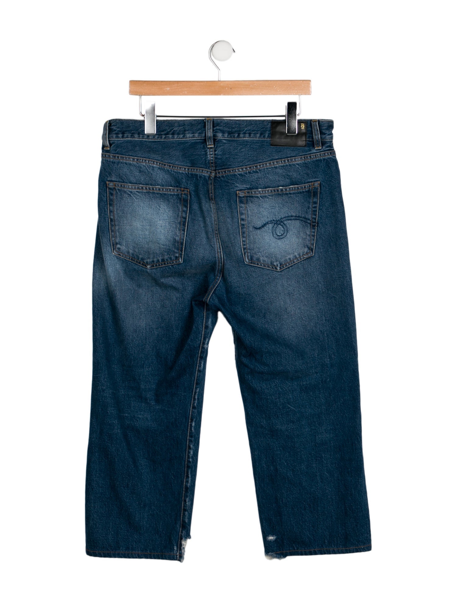 R13 High-Rise Straight Leg Jeans