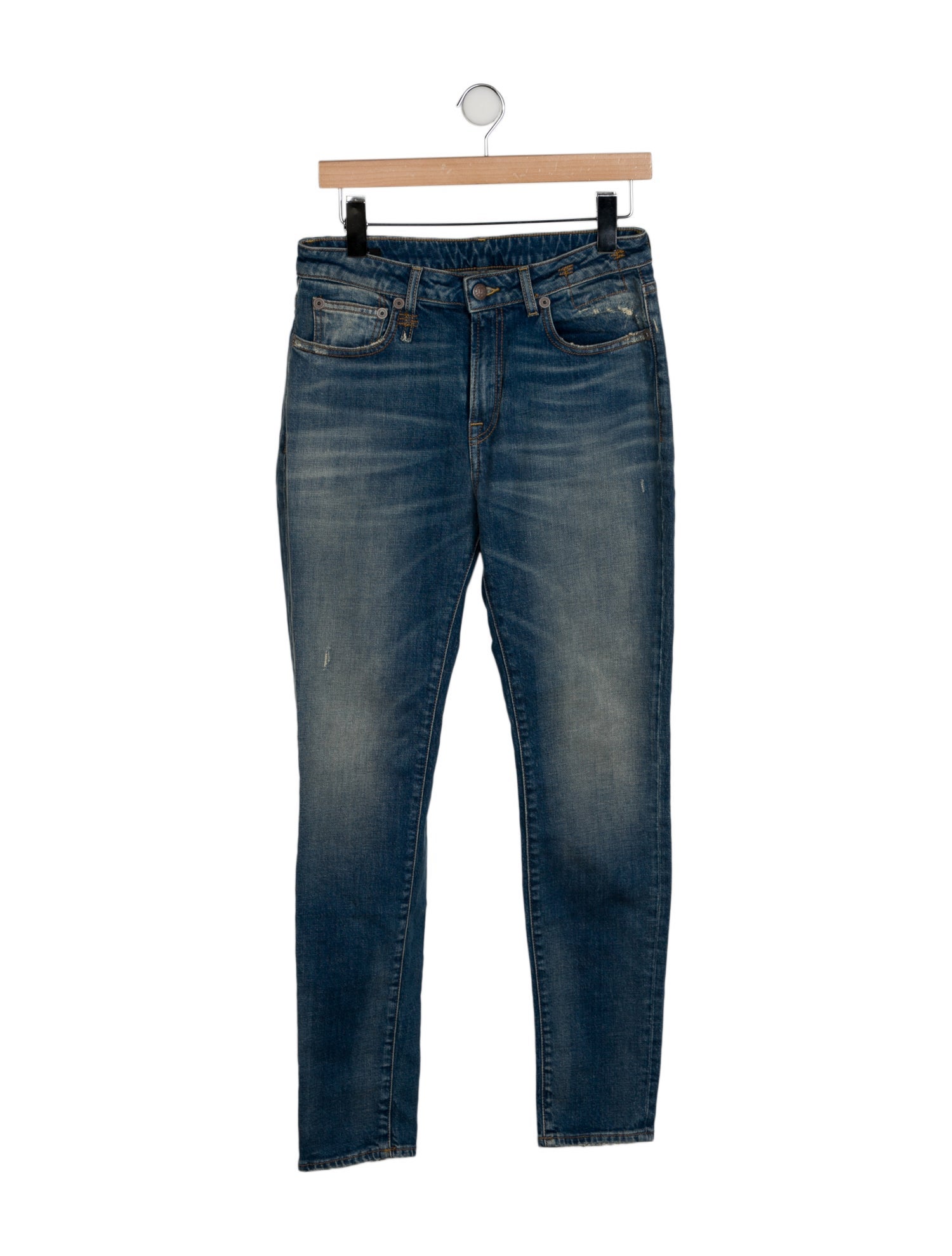 R13 Mid-Rise Skinny Leg Jeans