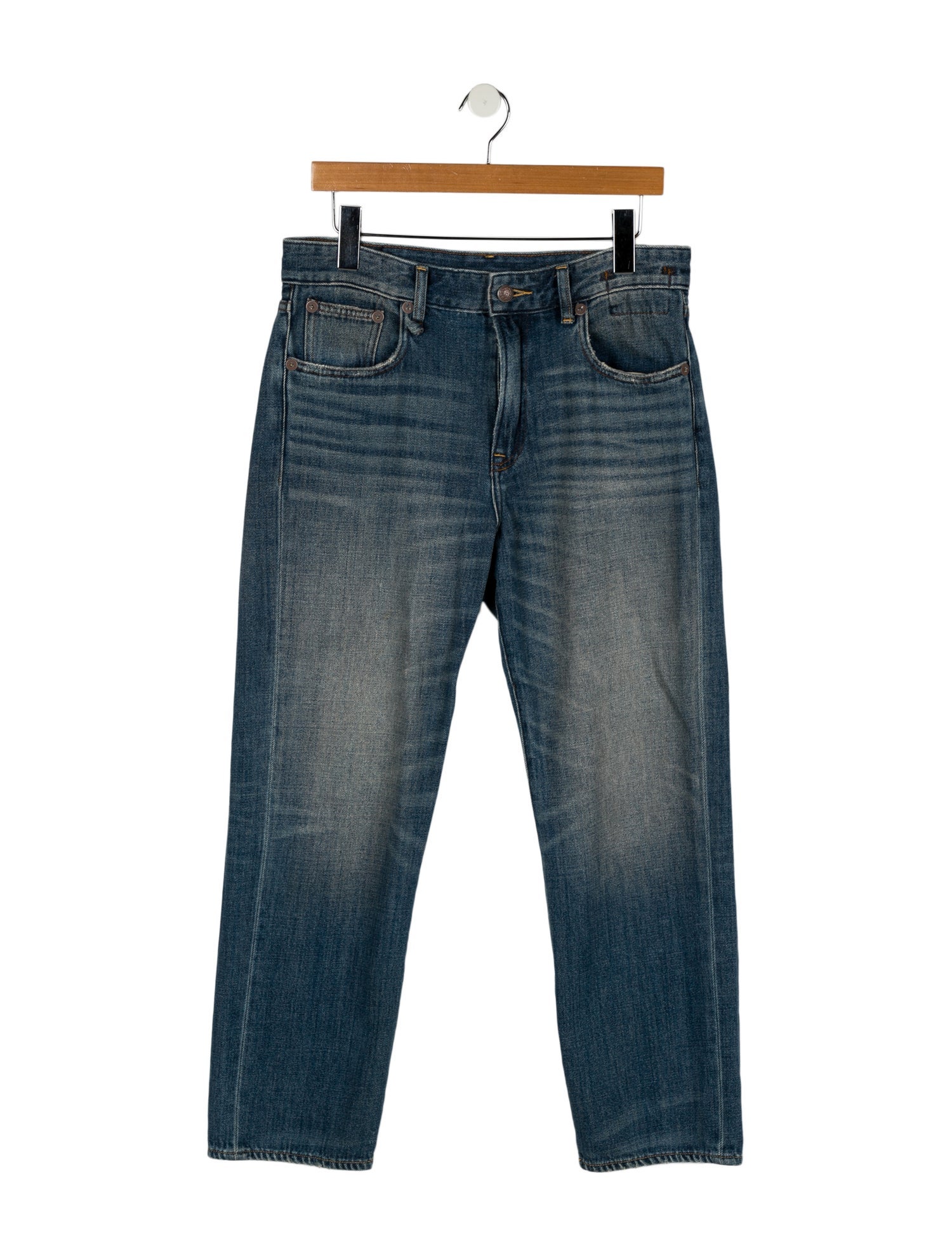 R13 High-Rise Straight Leg Jeans