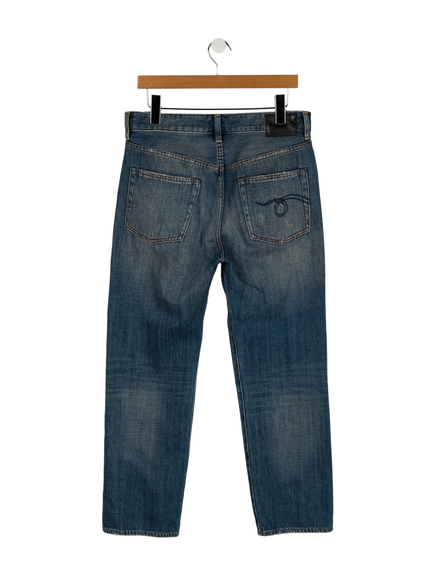 R13 High-Rise Straight Leg Jeans