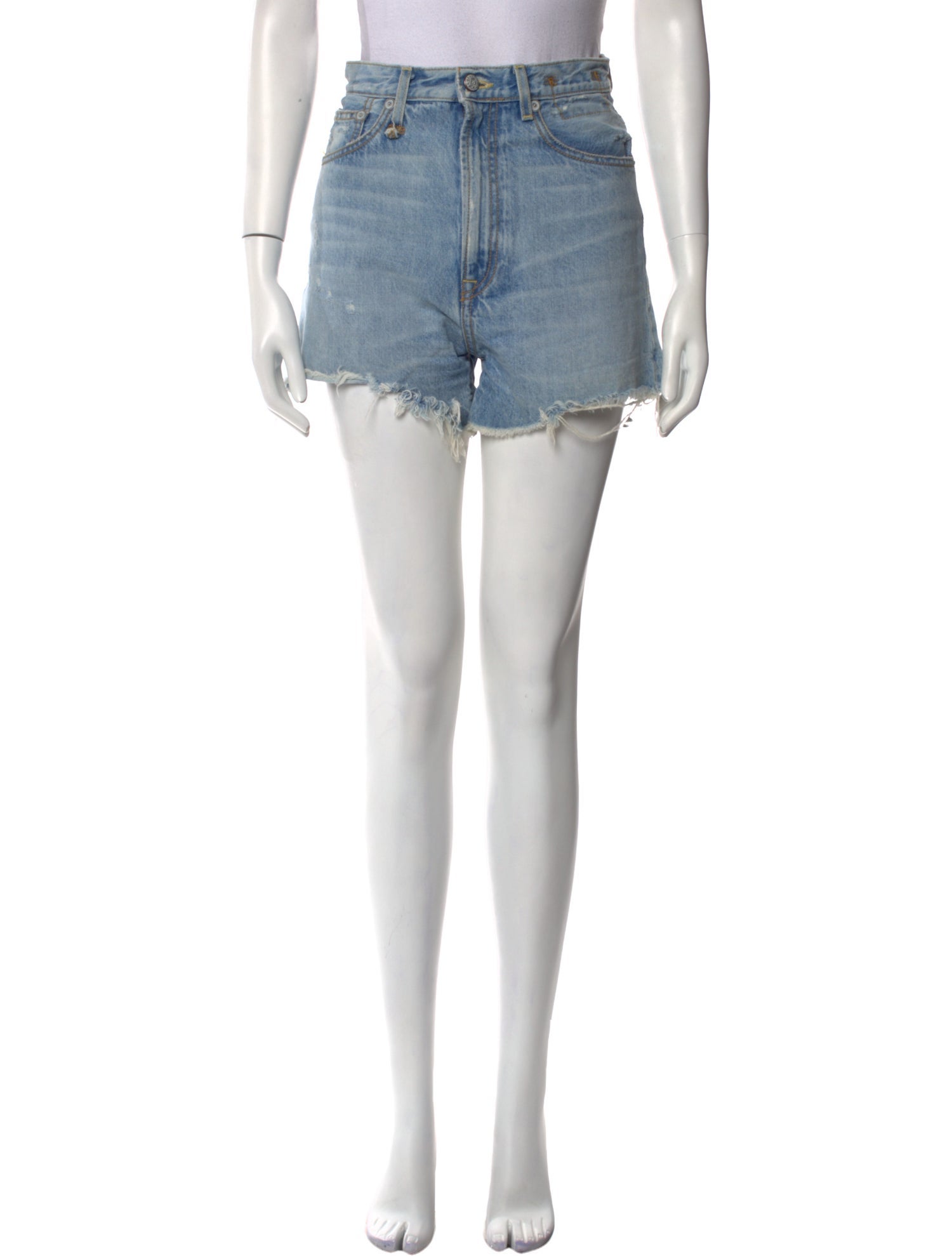 R13 Leather Mini Shorts