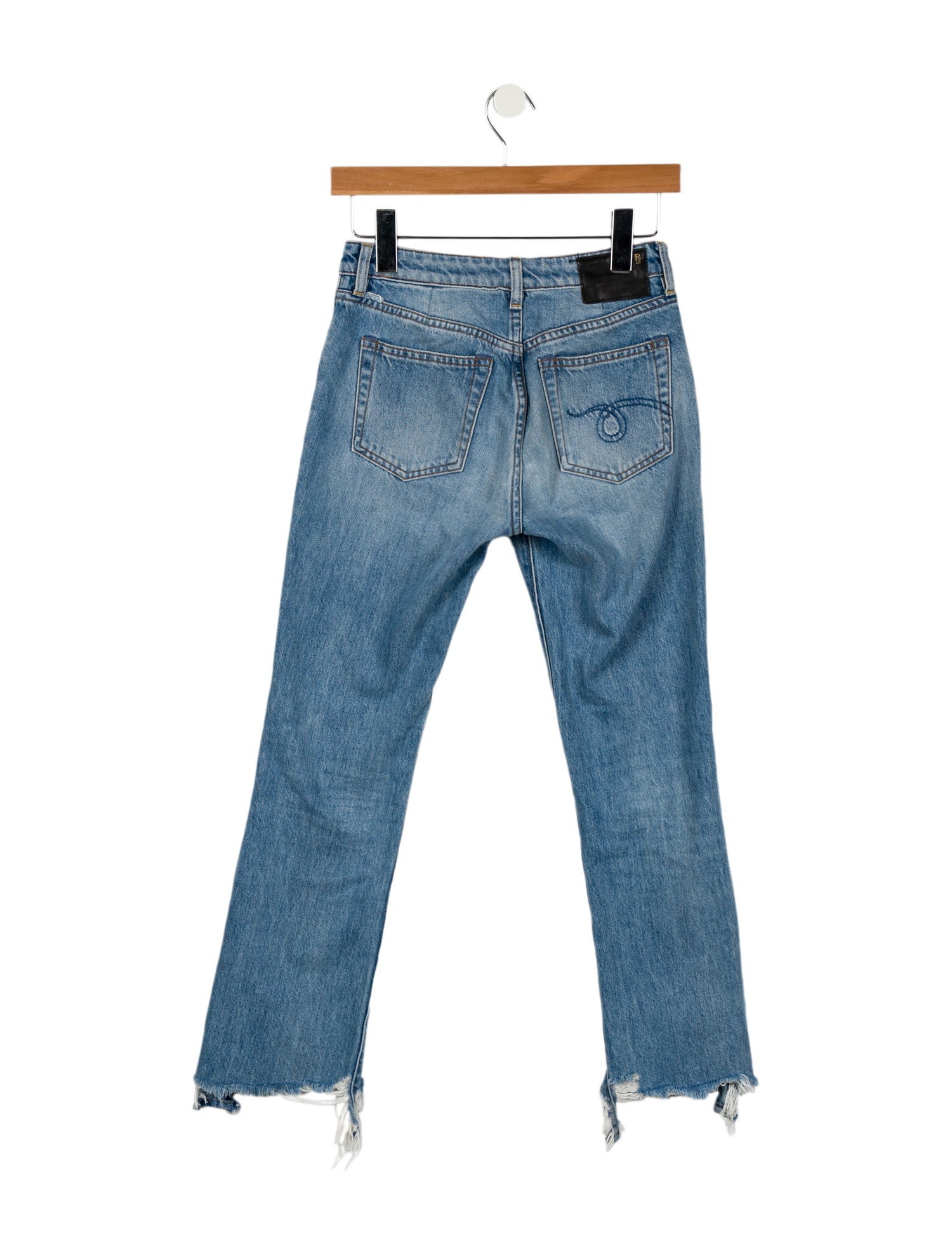 R13 Mid-Rise Straight Leg Jeans