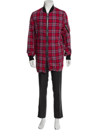 R13 Plaid Print Overcoat