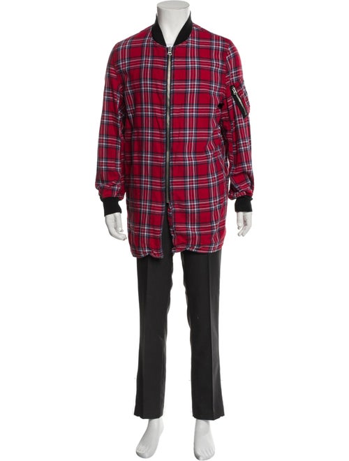 R13 Plaid Print Overcoat