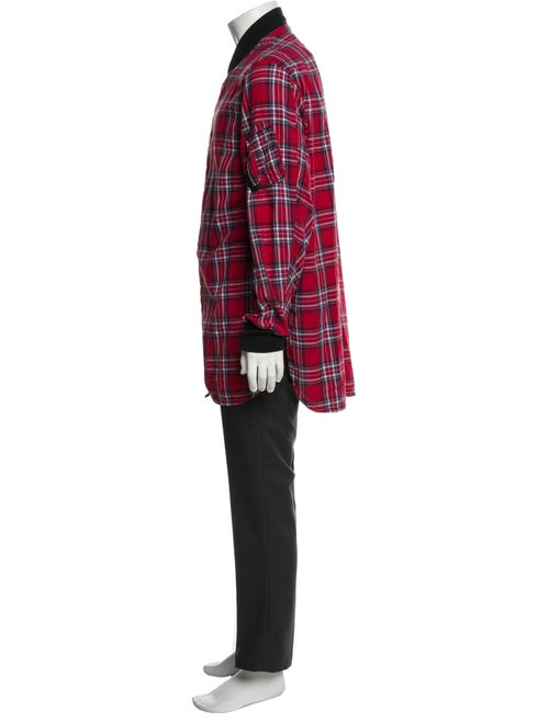R13 Plaid Print Overcoat