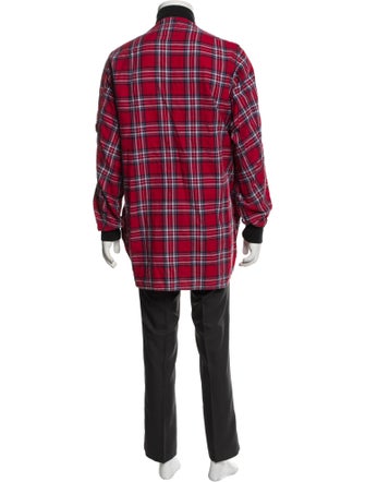R13 Plaid Print Overcoat