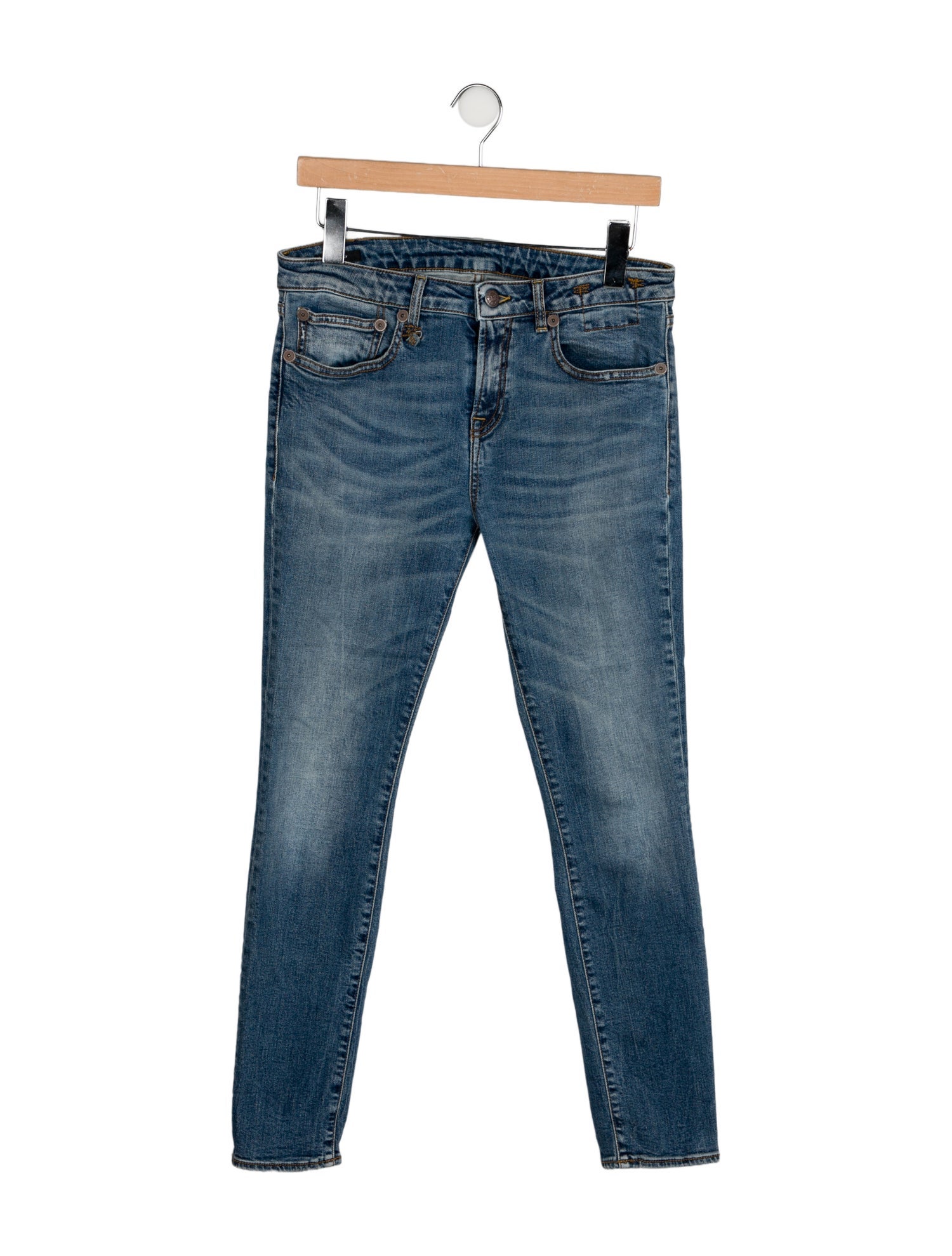 R13 Mid-Rise Skinny Leg Jeans