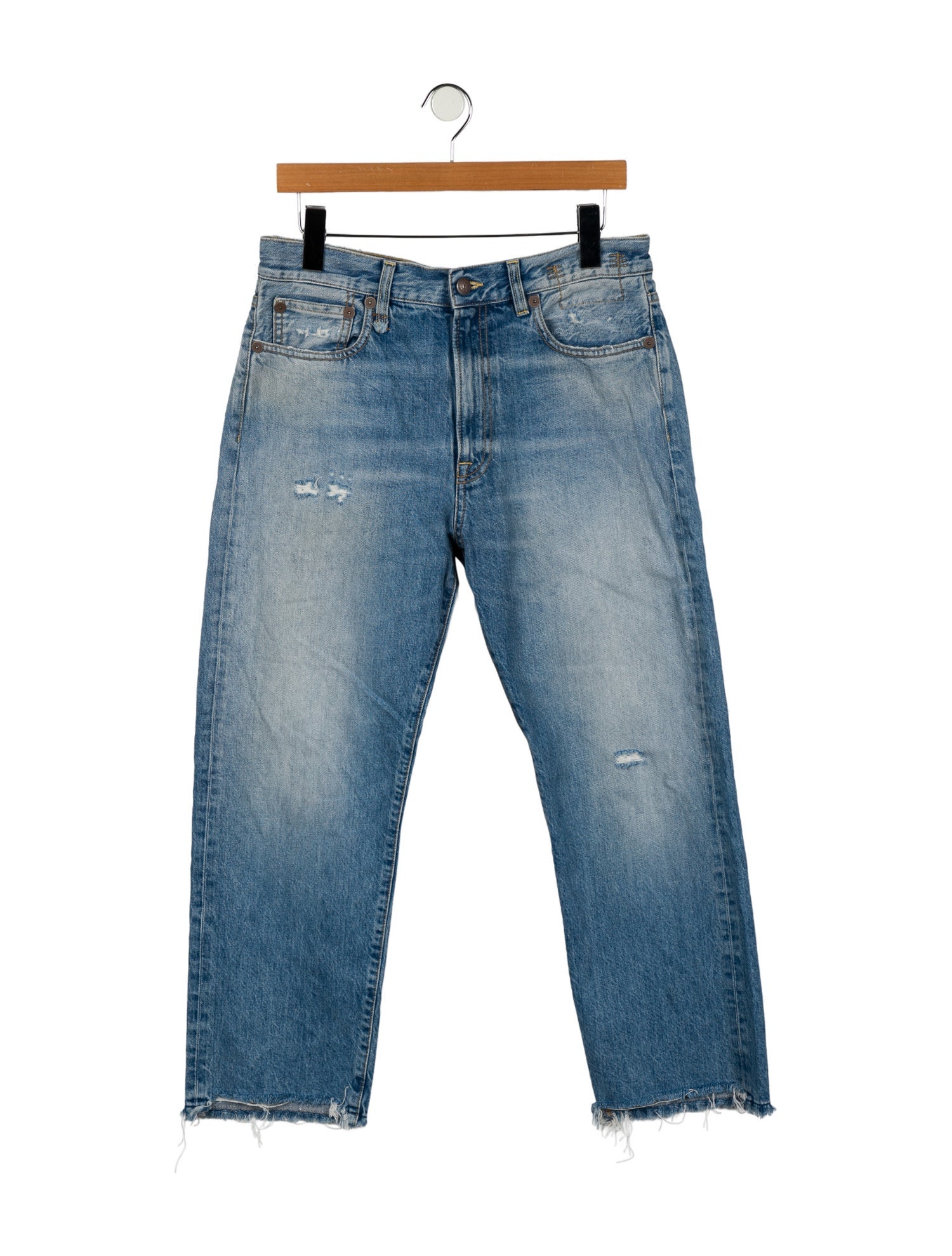 R13 High-Rise Straight Leg Jeans