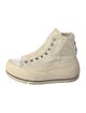 R13 Canvas Raw-Edge Trim Wedge Sneakers