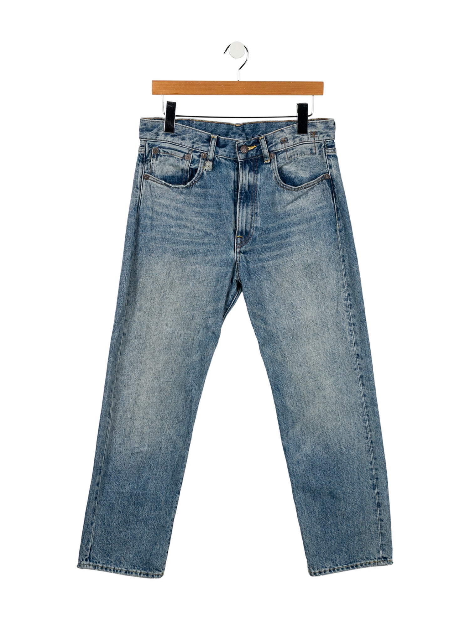R13 High-Rise Straight Leg Jeans
