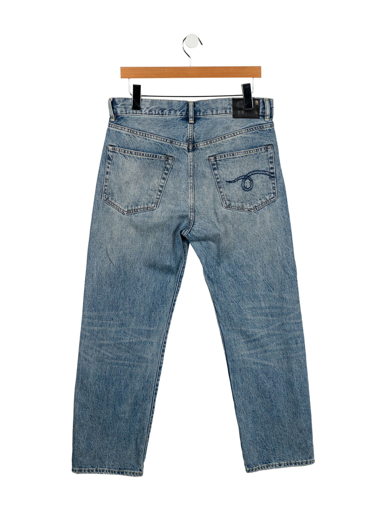 R13 High-Rise Straight Leg Jeans