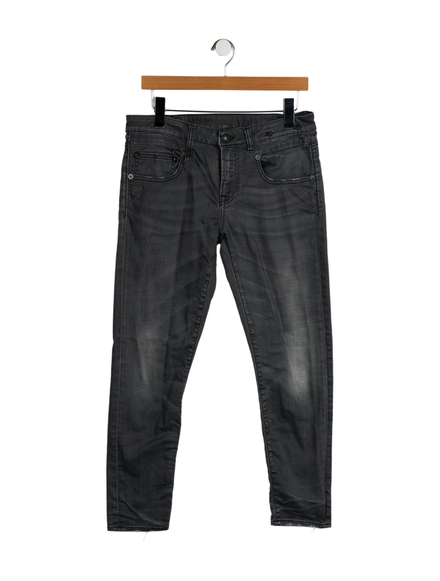 R13 High-Rise Straight Leg Jeans