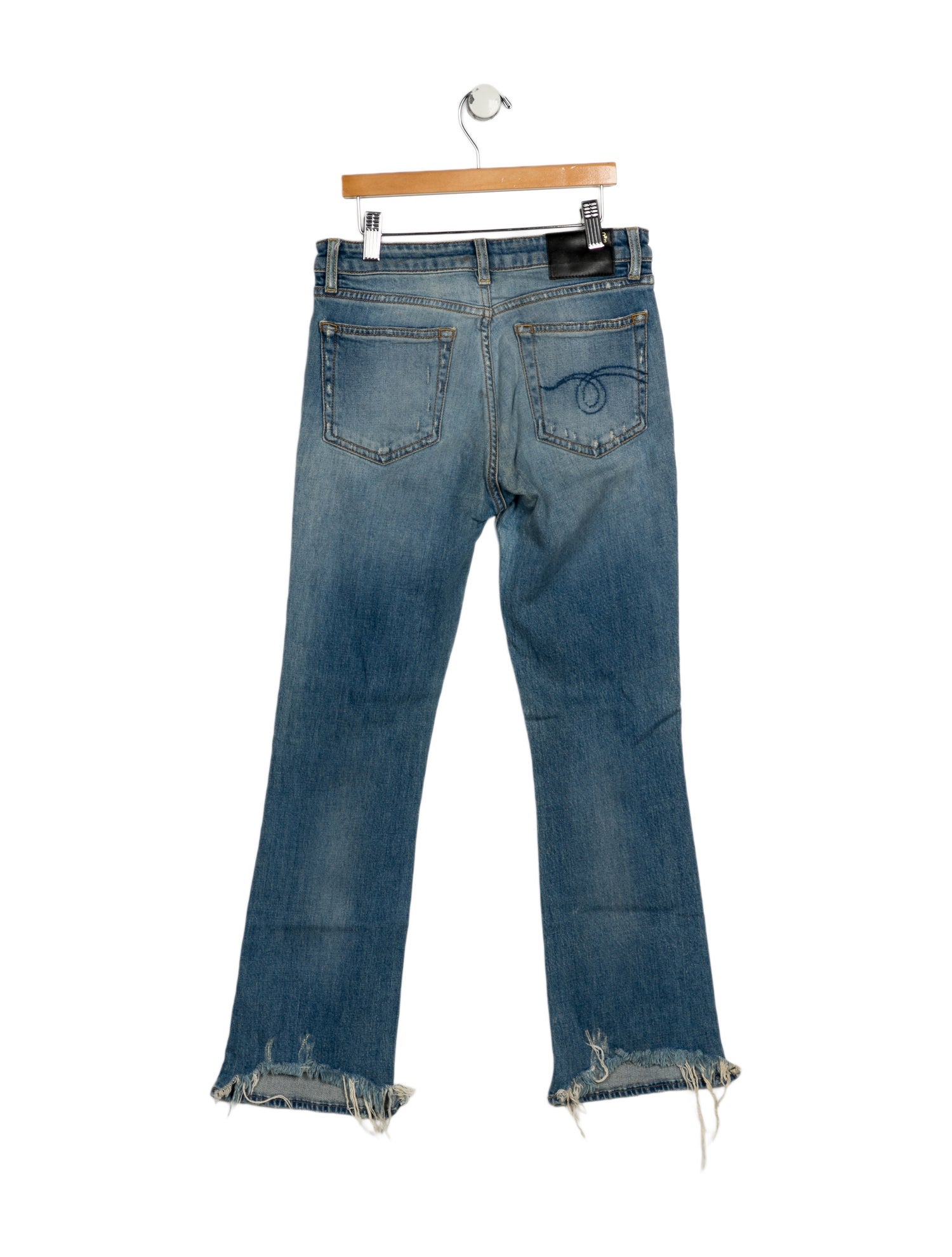 R13 Mid-Rise Straight Leg Jeans