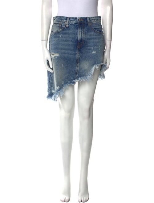 R13 Distressed Accents Mini Skirt