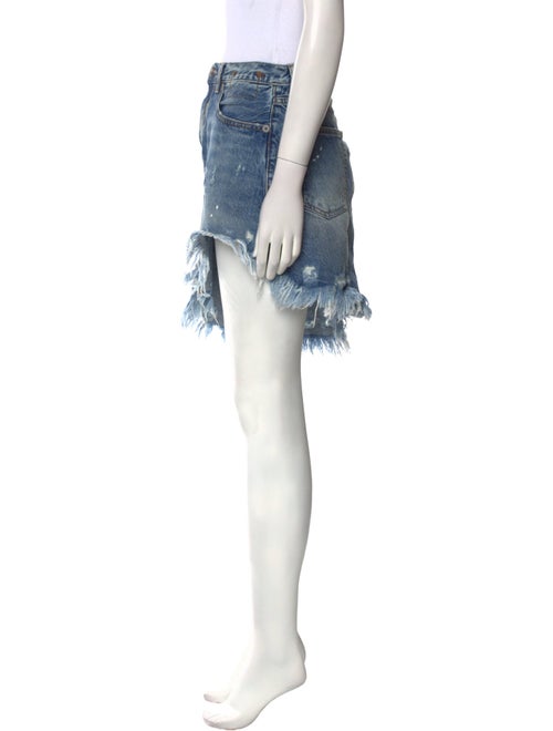 R13 Distressed Accents Mini Skirt