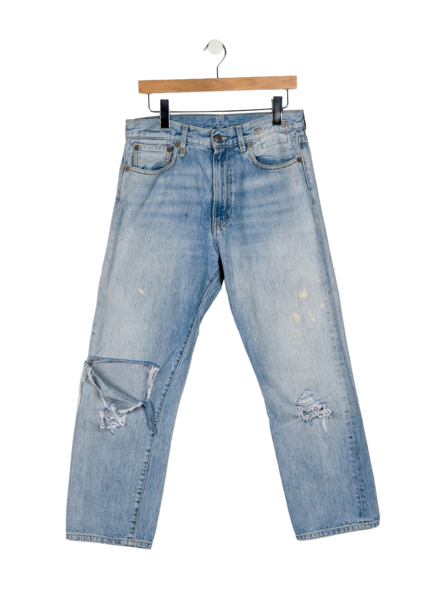 R13 High-Rise Straight Leg Jeans