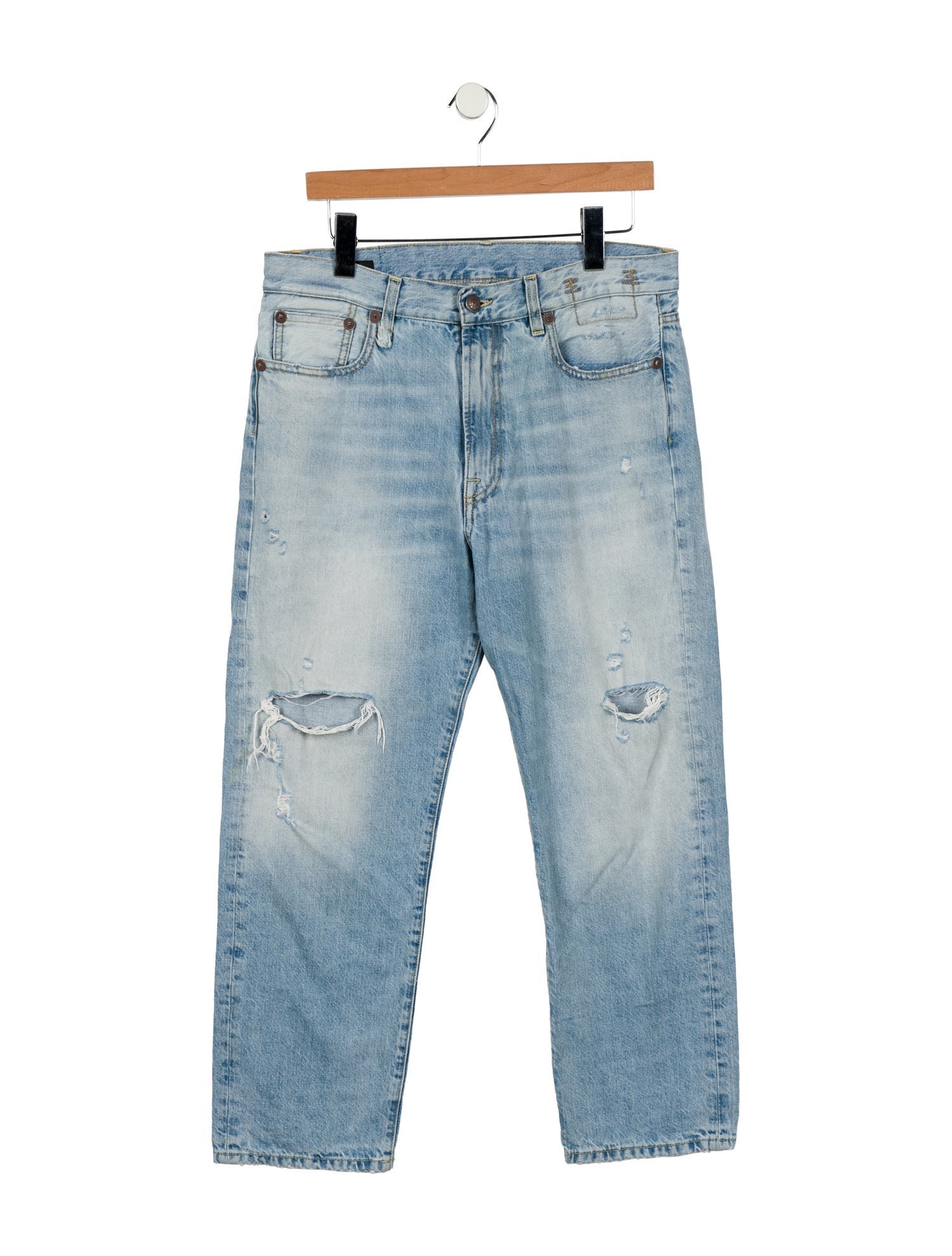 R13 High-Rise Straight Leg Jeans