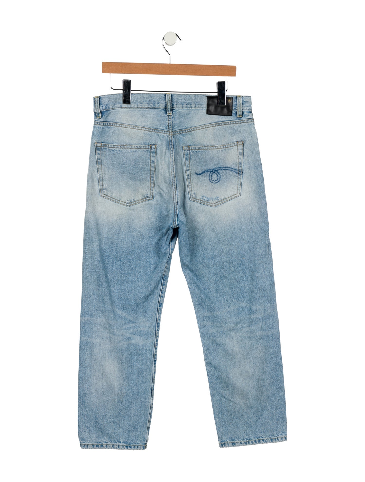 R13 High-Rise Straight Leg Jeans