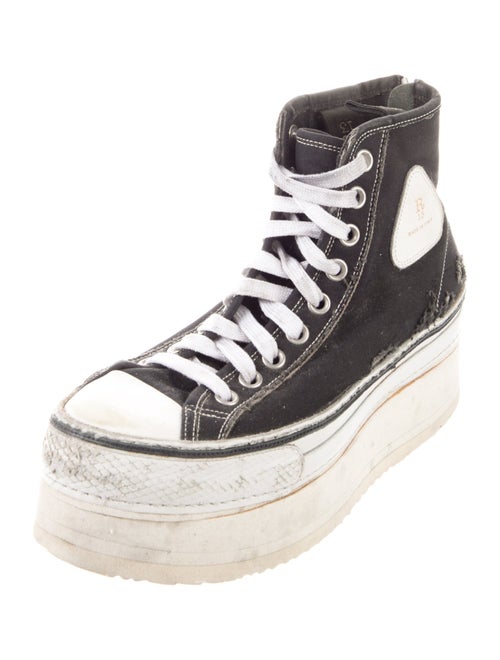 R13 Canvas Distressed Accents Chunky Sneakers