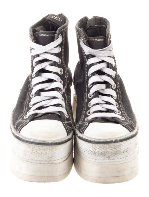 R13 Canvas Distressed Accents Chunky Sneakers