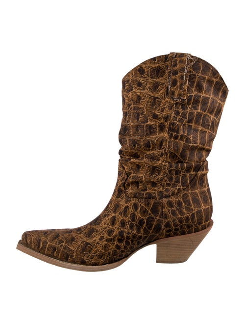 R13 Canvas Printed Western Boots