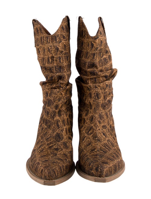 R13 Canvas Printed Western Boots