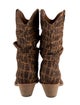 R13 Canvas Printed Western Boots