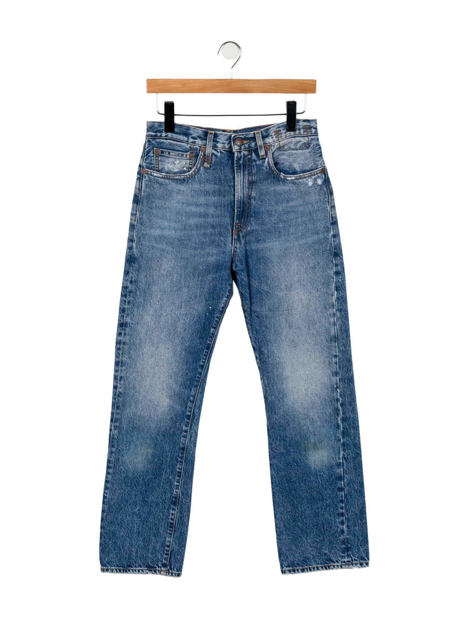 R13 High-Rise Straight Leg Jeans