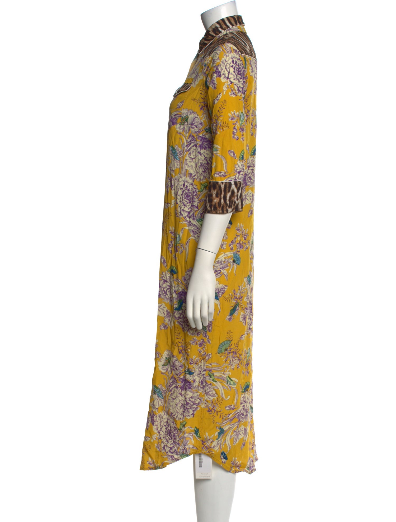 R13 Paisley Print Long Dress