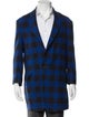 R13 Plaid Print Peacoat