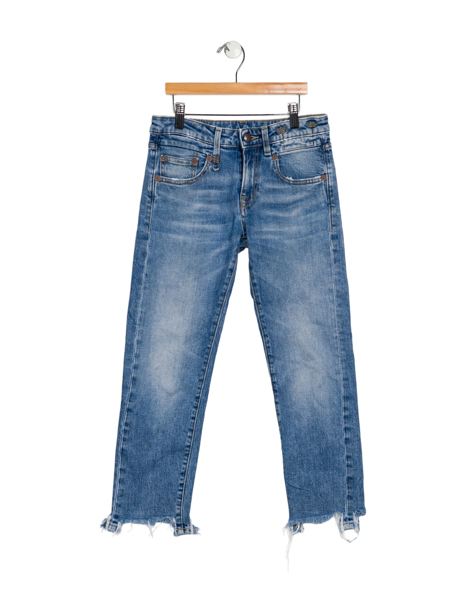 R13 Mid-Rise Straight Leg Jeans
