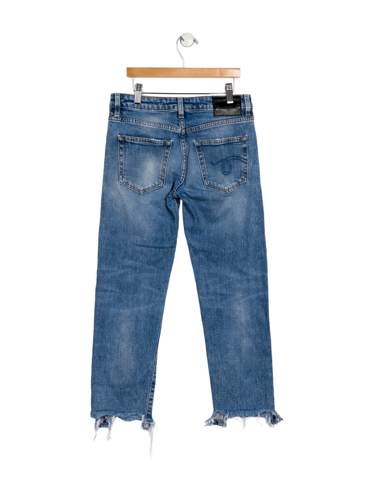 R13 Mid-Rise Straight Leg Jeans