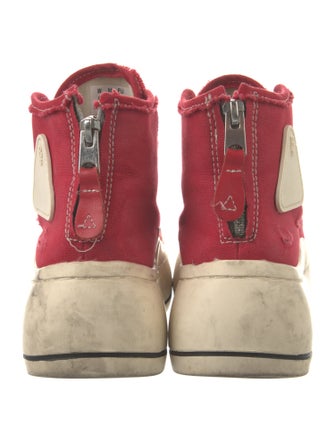 R13 Canvas Colorblock Pattern Chunky Sneakers