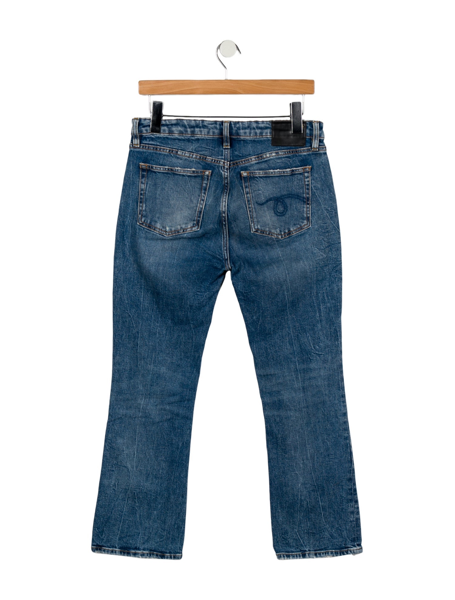 R13 Mid-Rise Straight Leg Jeans