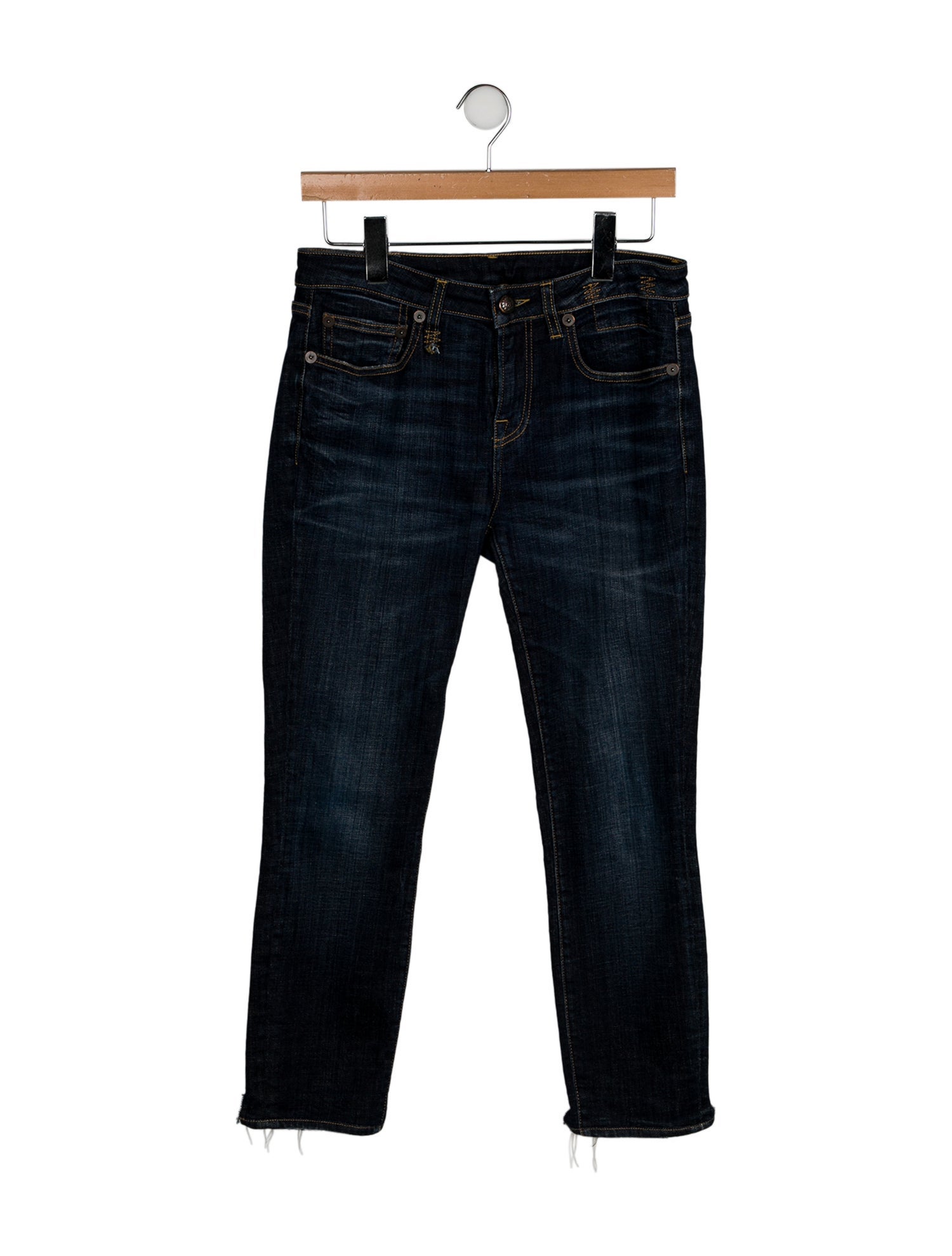 R13 Mid-Rise Straight Leg Jeans