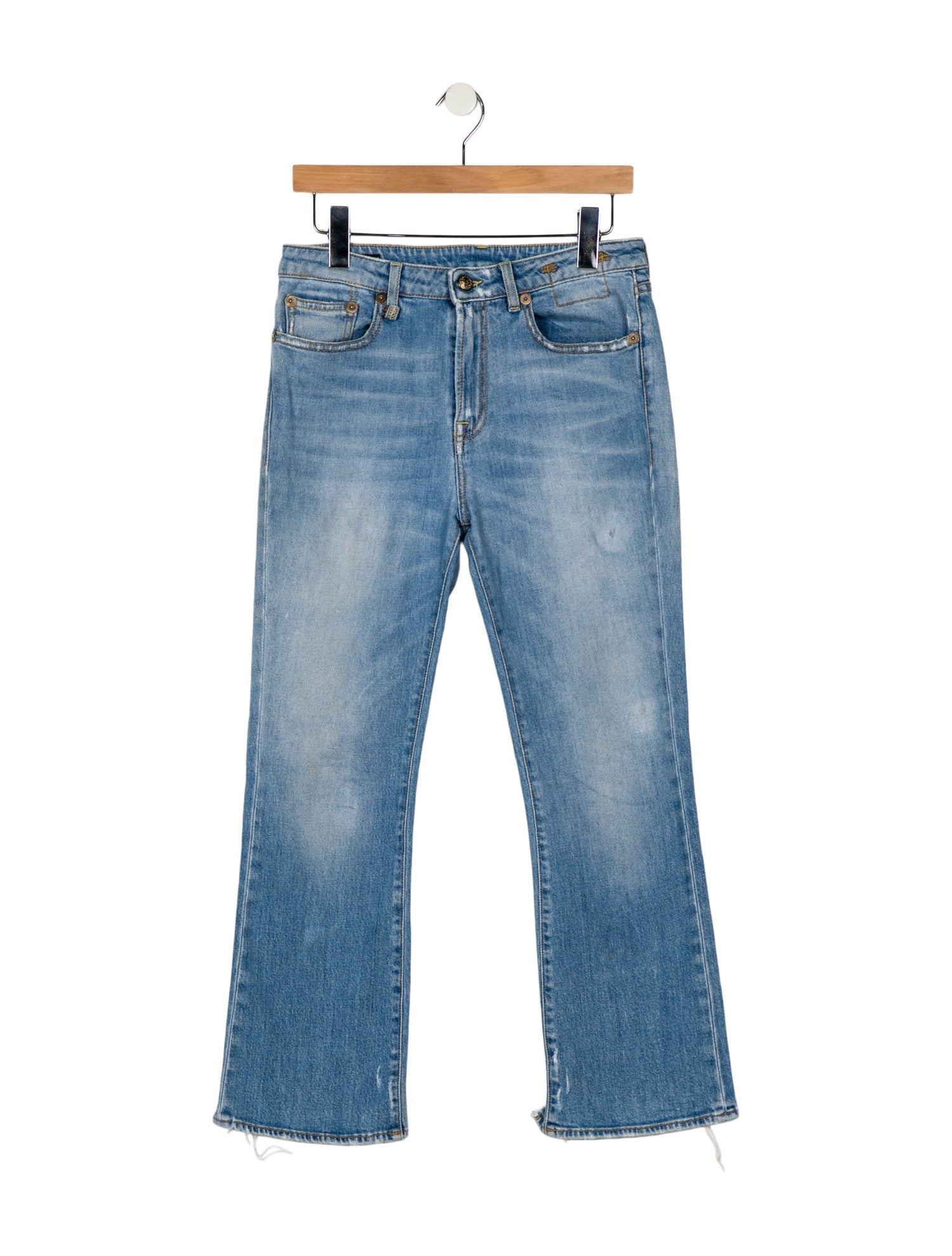 R13 Mid-Rise Straight Leg Jeans