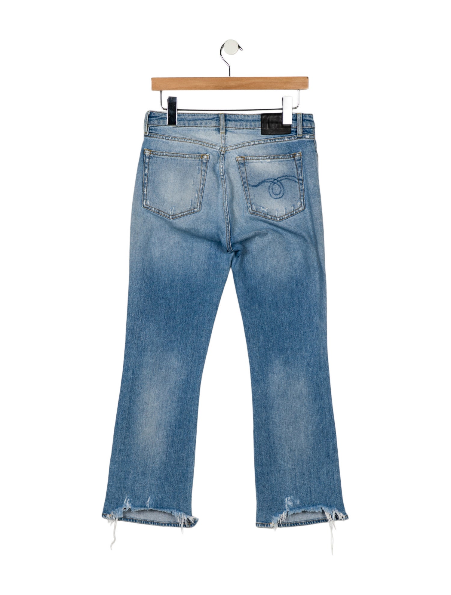 R13 Mid-Rise Straight Leg Jeans