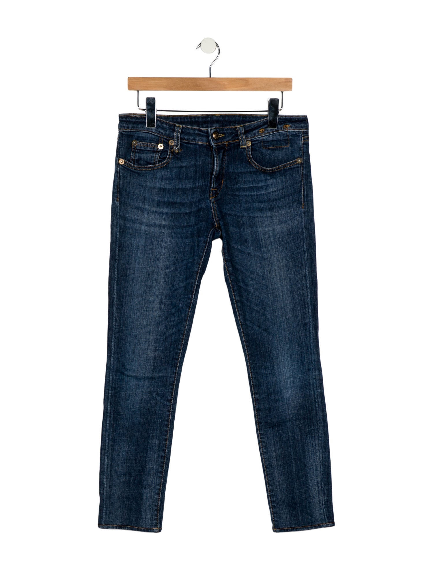 R13 Mid-Rise Skinny Leg Jeans